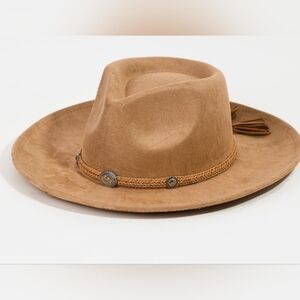 Braided Chevron Tassel Strap Fedora Hat